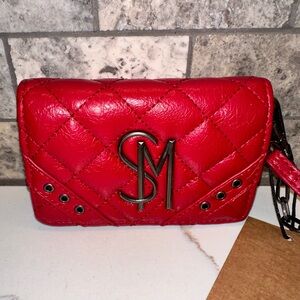 Steve Madden Brilly Crimson Flap Card Case